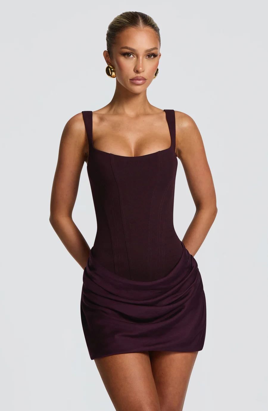 Draped Corset Mini Dress