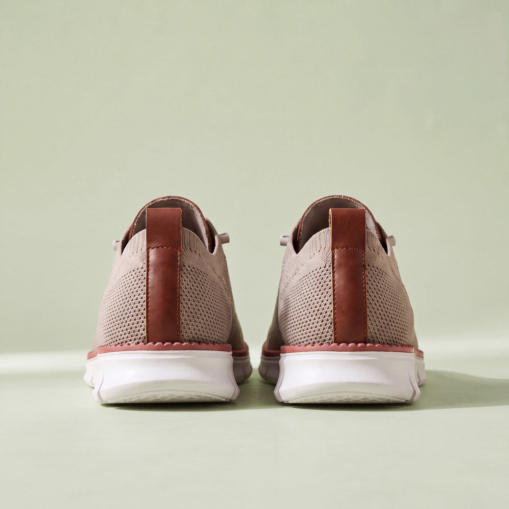 Men's Breathable Knit Wingtip Walking Shoes