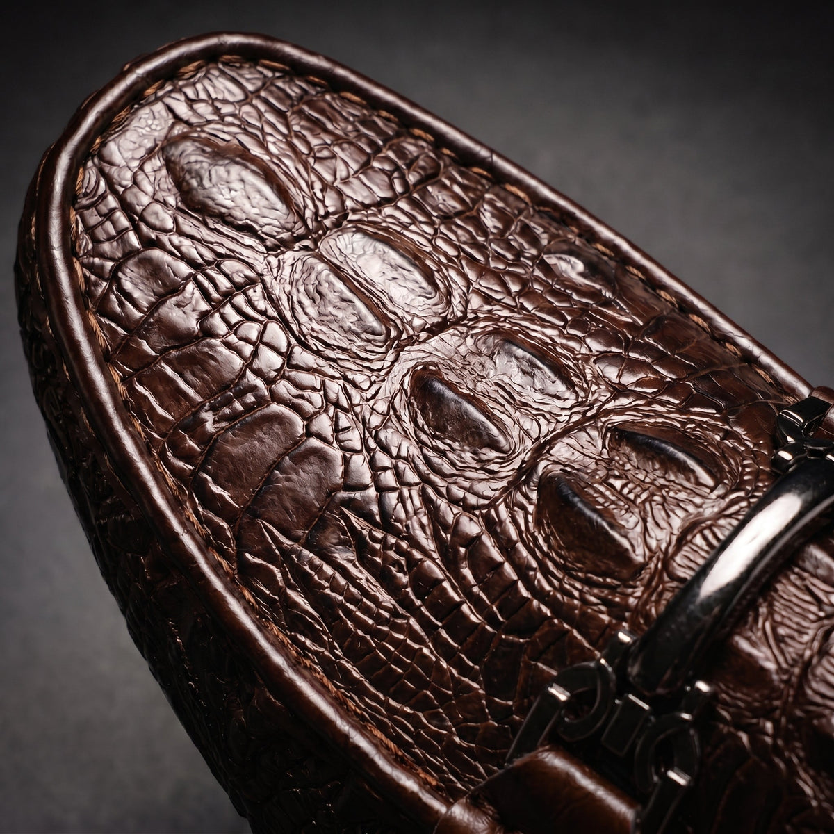 Men's Croc-Embossed Bit Loafers