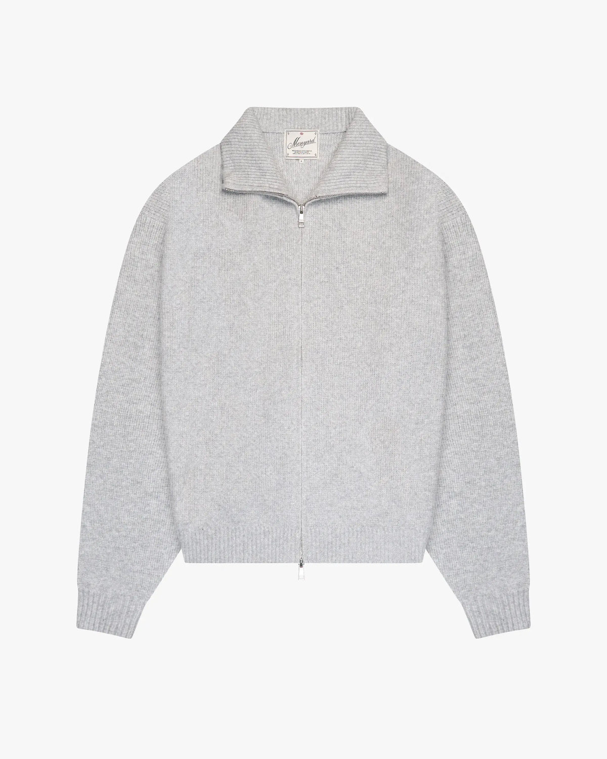 Men's Zip-Up Funnel Neck Knit Cardigan